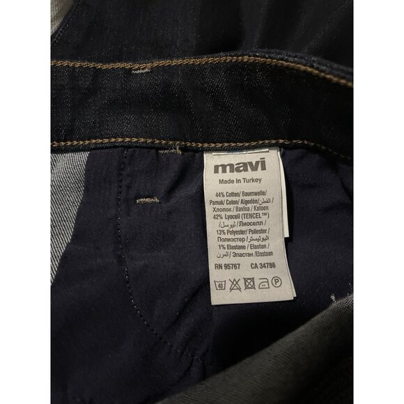 Mavi Kendra SuperSoft High-Rise Straight Leg Jeans Dark Indigo Size 33W 30L NWT - Picture 3 of 9